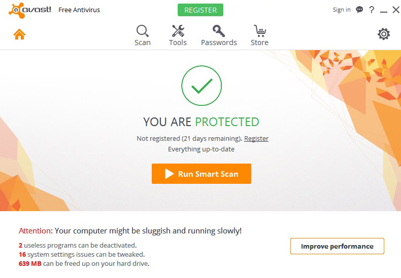 Free Antivirus - Avast