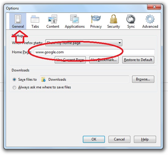 How to set home page in Firefox 2
