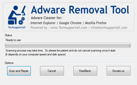 Use of Adware Removal Tool