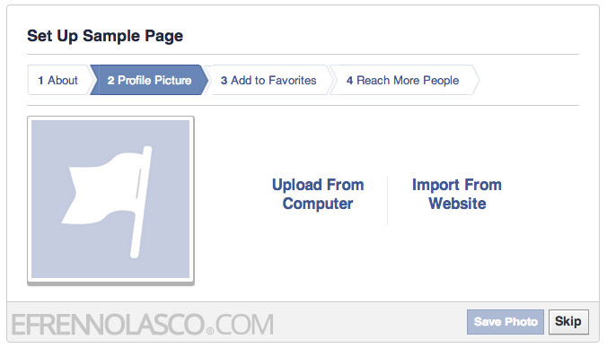 create facebook page step 5