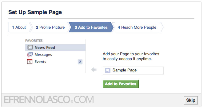 create facebook page step 6