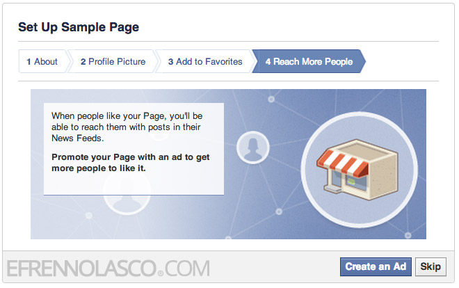 create facebook page step 7