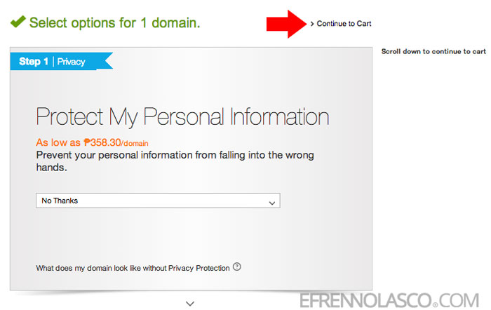 how to buy domain in godaddy step 3