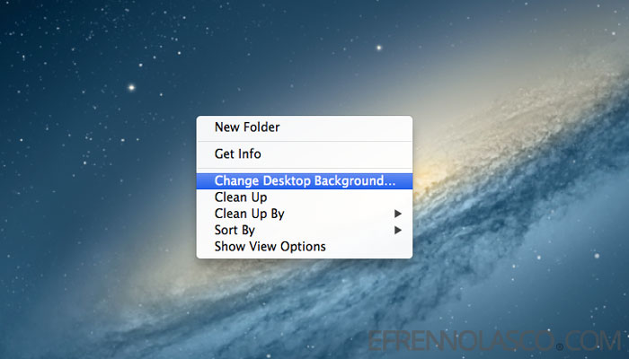 Change Desktop background on Mac