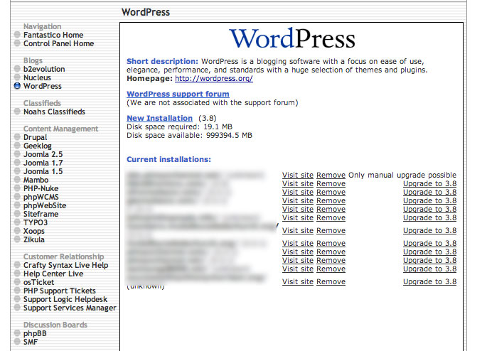 Install WordPress in Hostgator