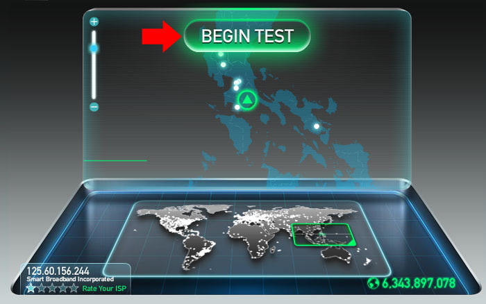 Internet Speed Test Step 1
