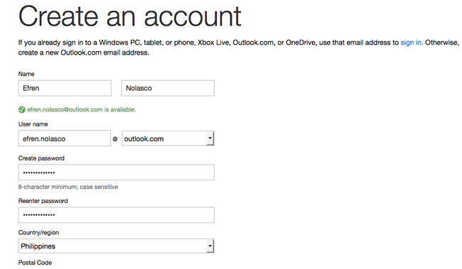 create email account outlook 2