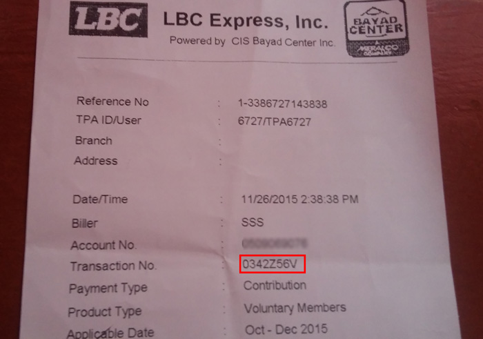 SSS-Receipt-No.OTC-bayad-centers-LBC