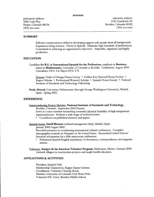 Reverse Chronological Resume Template Word