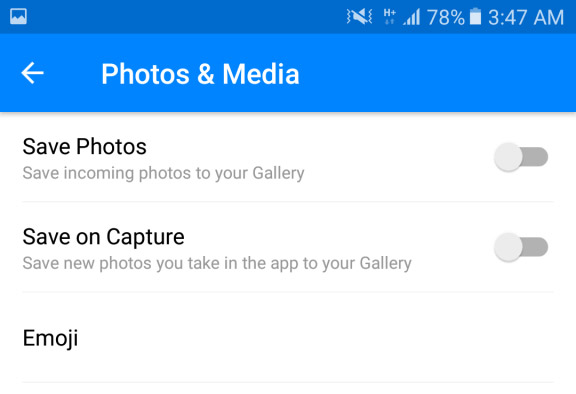 Automatic Save-Photos on FB Messenger