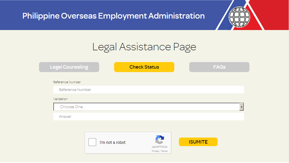 POEA Legal Assistance Page