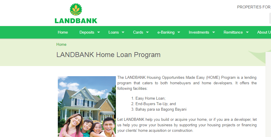 LandBank's Home Loan Program