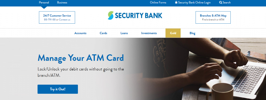 Manage Security Bank ATM