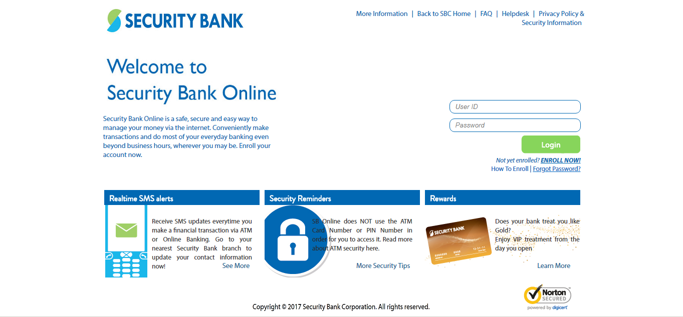 Security Bank Online Portal