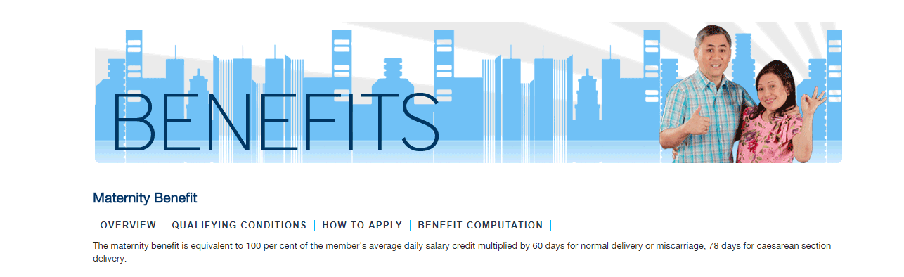 SSS Maternity Leave Benefits