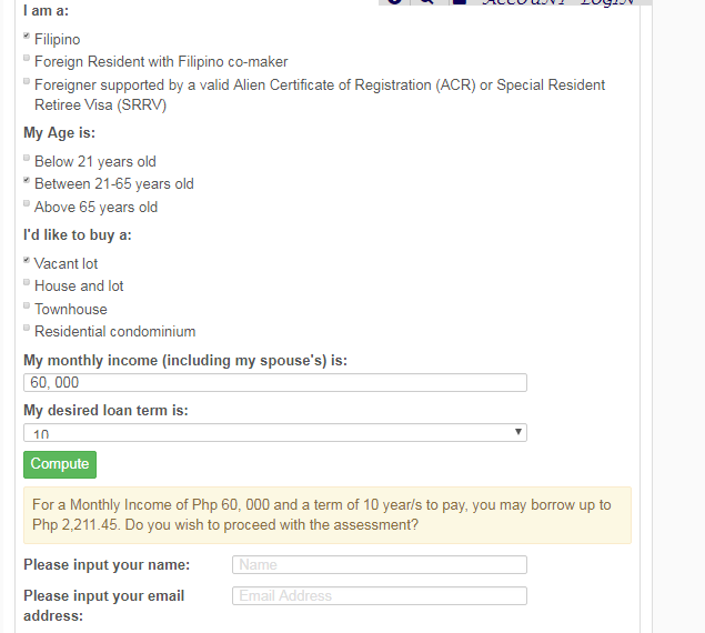 Unionbank home loan self-assessment 