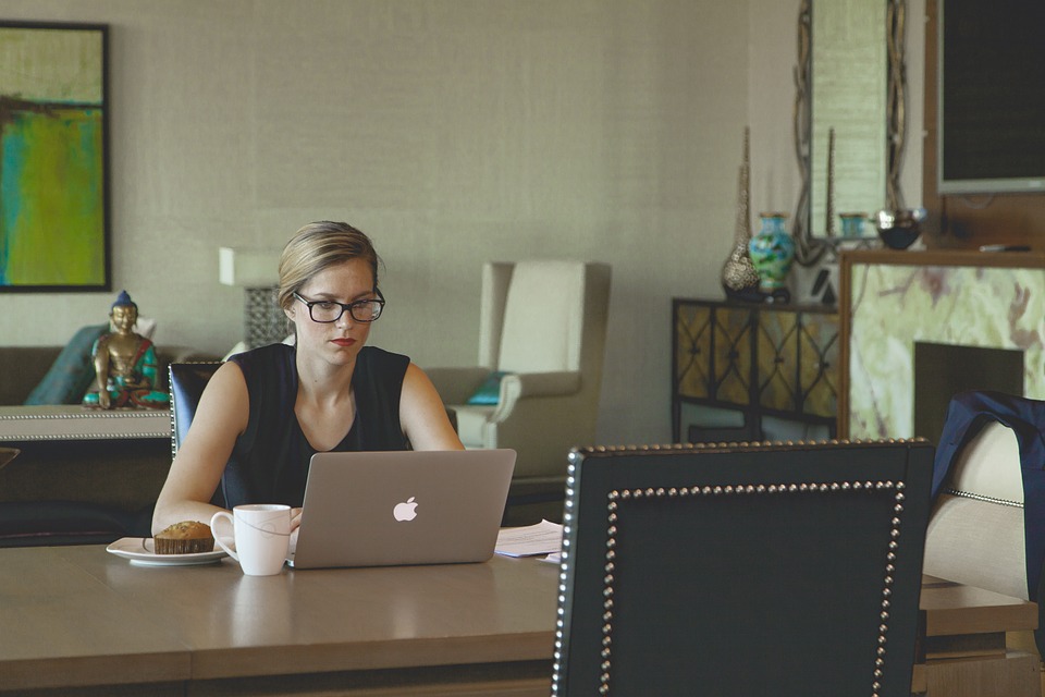 Woman Doing Work From Home