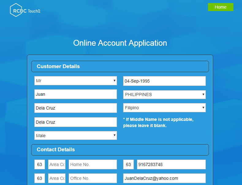 RCBC Telemoney Savings Account Online Registration