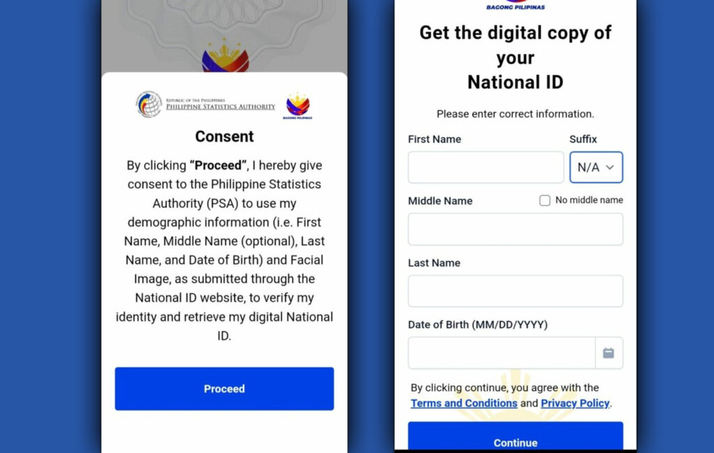 Digital National ID Step 1