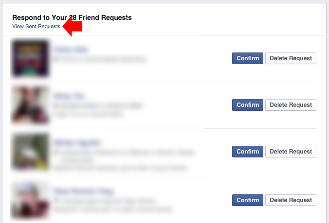 how to check who ignored your friend request step 2