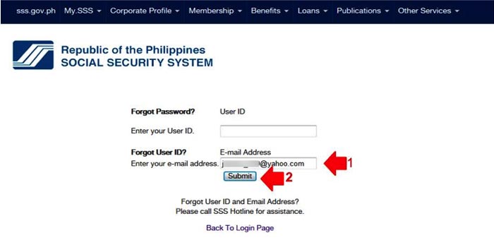 how to retrieve sss online account step 2