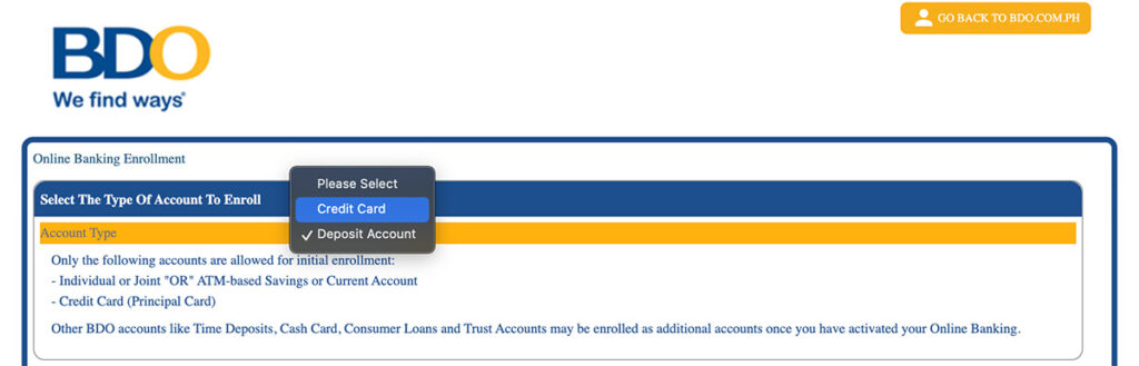 Register BDO Online Banking Step 3 scaled