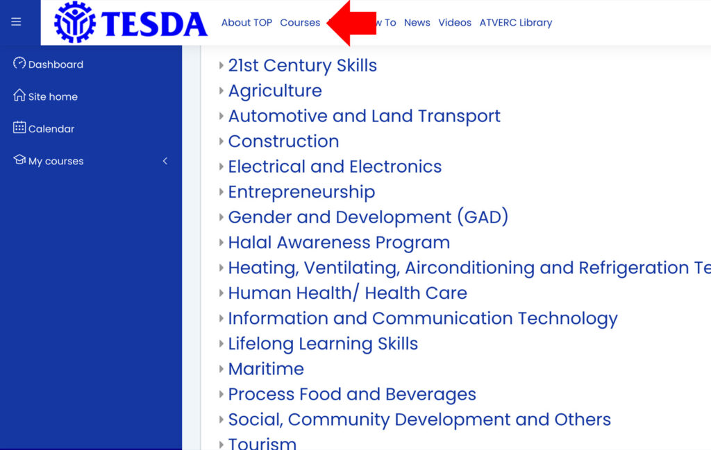 Enroll TESDA Select Course