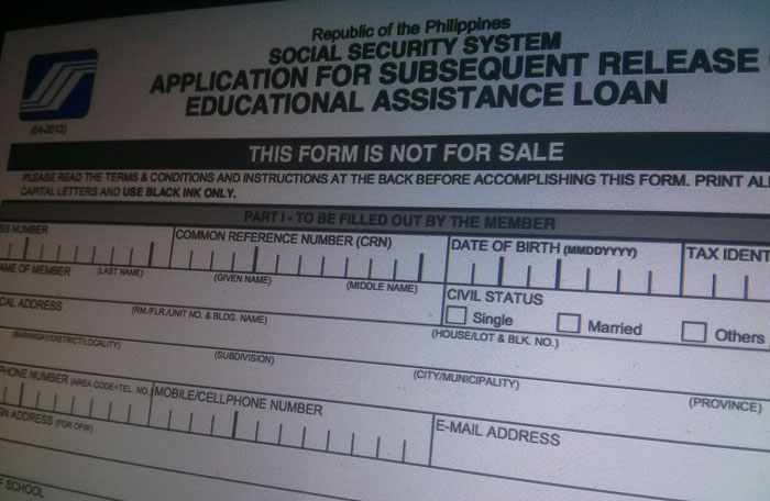 Educational Assistance Loan Program Form