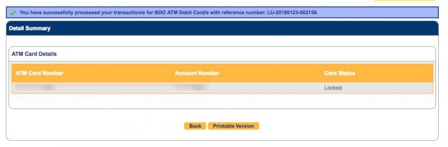 how to unlock bdo online banking account