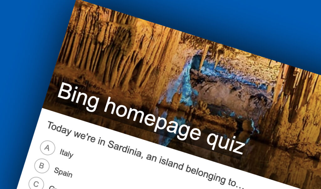 Bing Homepage Quiz