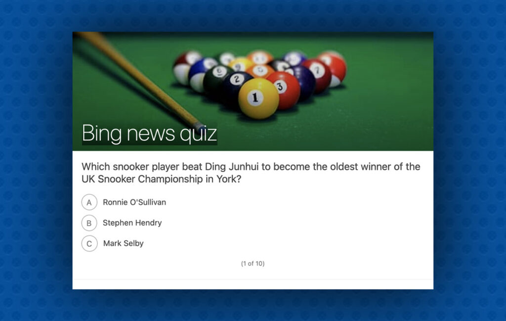 Bing Weekly Quiz