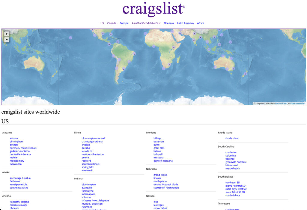 Craigslist website