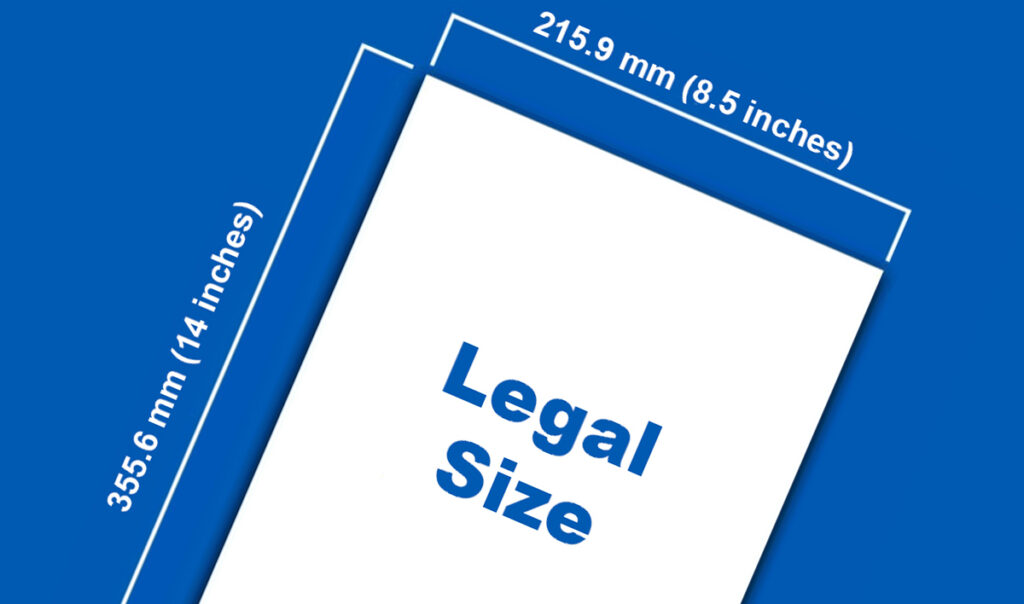 Legal size paper