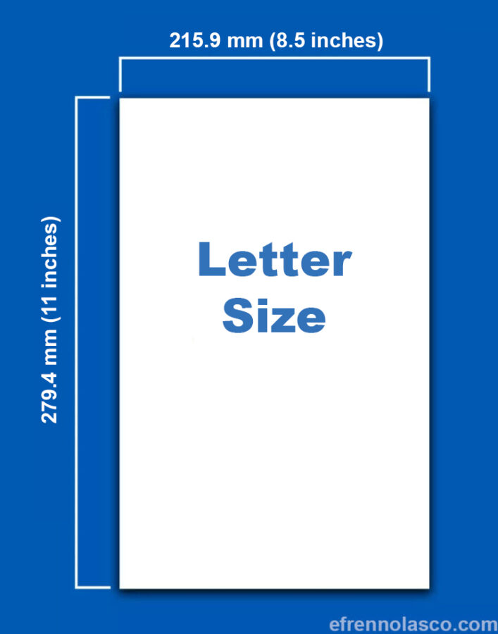 Letter Size Paper sample