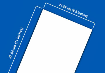 Short Bond Paper Size in Inches, CM, MM and Pixels