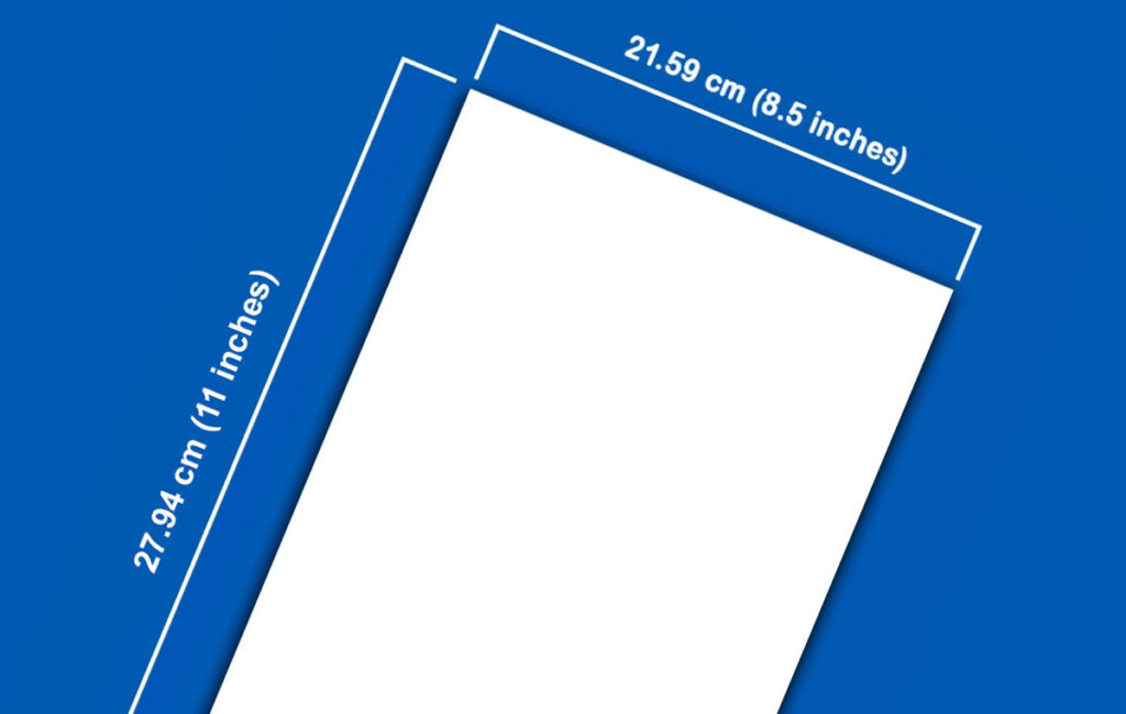 short bond paper size in mm