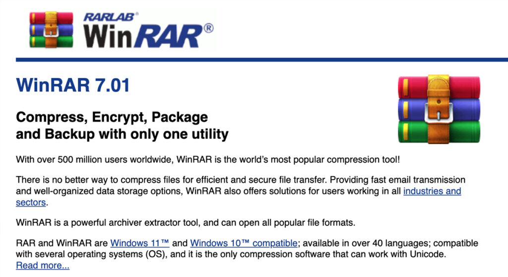 Open RAR File - Windows