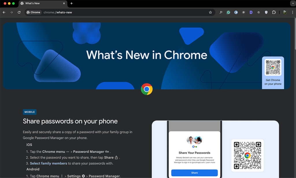 Google Chrome Interface